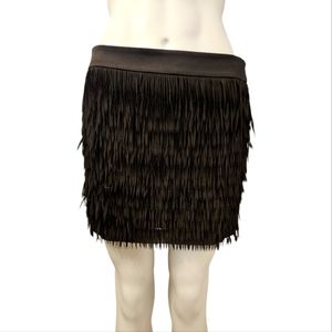 Fringe Mini Skirt
